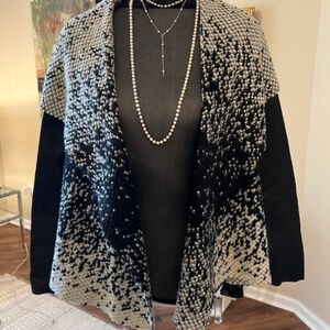 Dolce Vita hooded sweater with faux leather sleeves